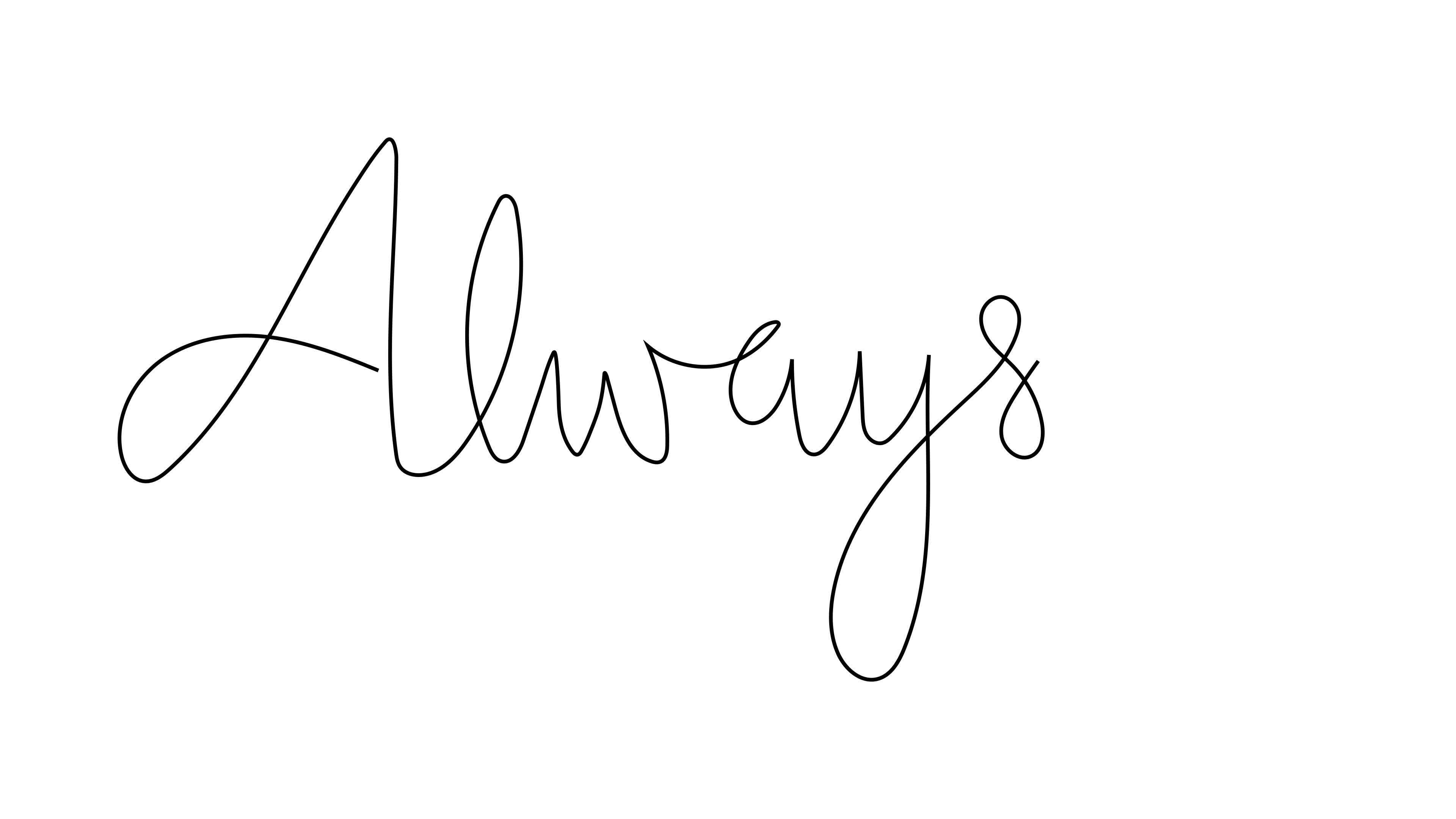 The Word Always In Cursive