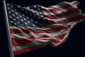 Estados Unidos bandera ai generado americano independencia día foto