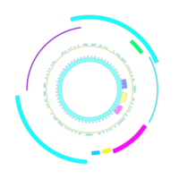 Abstract HUD display infographic sci-fi futuristic information png