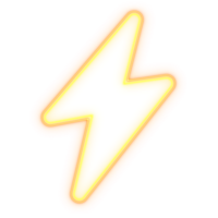 retro 90s neon blixt- form element png