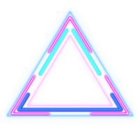 Abstract neon retro triangle sticker style 80s-90s. png