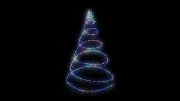 Particle Christmas Tree Animation Seamless loop video