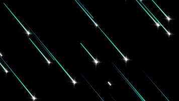 Schießen Sterne Komet Wanderwege im schön Nacht Himmel Raum - - Hintergrund Animation video