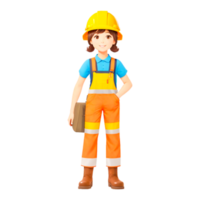 Building Construction Worker Generative Ai png