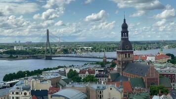 Riga panorama from cathedral viewpoint video