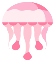 Simple pink Jellyfish Icon transparent background cutout generative ai AI generated png