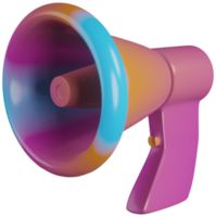 3D Illustration Render Loudspeaker Toy Multicolored Plastic On Transparent Background png