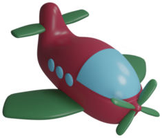 3d modello di un aereo figli di giocattolo su trasparente sfondo png