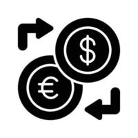 A skillfully crafted vector of currency exchange in trendy style, unique money exchange icon