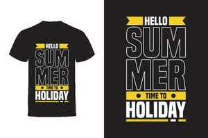 Vector T-shirt design. Summer Typography Vector T-shirt design.