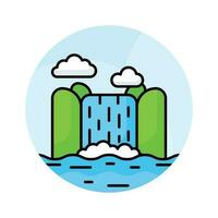 An amazing icon of niagara falls in modern style, easy to use vector