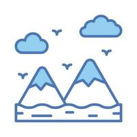 cheque esta increíble icono de montañas, paisaje vector diseño