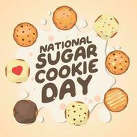 national cookie day design template for celebration. cookie vector design. flat cookie vector illustration.