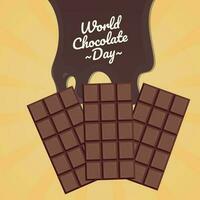 world chocolate day vector template for celebration. chocolate vector. flat chocolate vector design.