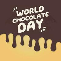 world chocolate day vector template for celebration. chocolate vector. flat chocolate vector design.