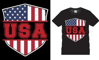 USA American Flag graphic Vector T-Shirt Design.