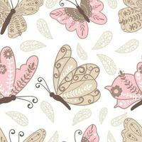 Beautiful Butterfly Seamless Pattern vector