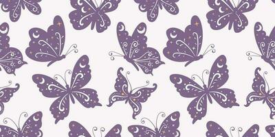 Beautiful Butterfly Garden Seamless Pattern vector