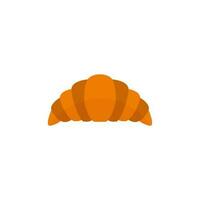 croissant flat design vector illustration. pastry icon