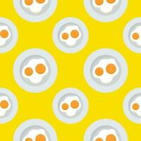 fried egg seamless pattern vector illustration