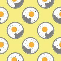 fried egg seamless pattern vector illustration