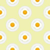 fried egg seamless pattern vector illustration