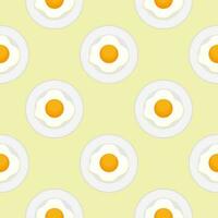 fried egg seamless pattern vector illustration