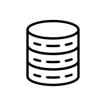 un base de datos icono en línea estilo vector