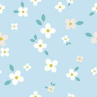 Abstract floral pattern. Vector seamless texture with small stylised flowers. Ditsy field background