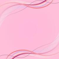 Abstract pink wavy background with copy space for text. Vector illustration.