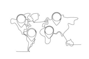 Location of human populations on various islands vector