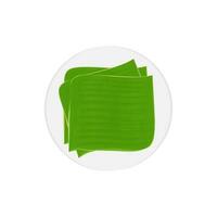 Green Banana Leaf Plate Illustration Logo vector