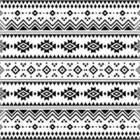 Native American geometric ethnic pattern in black and white. Seamless tribal pattern with Aztec Navajo motives. Design for textile, fabric, clothing, curtain, rug, ornament, wrapping, wallpaper. vector