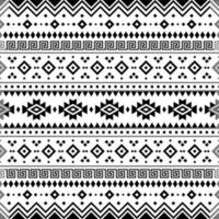 Aztec tribal geometric vector background in black and white. Seamless stripe pattern. Traditional ornament ethnic style. Design for textile, fabric, clothing, curtain, rug, ornament, wrapping.