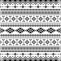 azteca tribal geométrico vector antecedentes en negro y blanco. sin costura raya modelo. tradicional ornamento étnico estilo. diseño para textil, tela, ropa, cortina, alfombra, ornamento, envase.