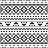 Seamless border pattern with unique ethnic backdrop design. Aztec Navajo tribal style. Black and white colors. Design for textile, fabric, curtain, rug, batik, ornament, background, wrapping. vector
