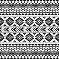 Seamless ethnic pattern in Native American style. Geometric pattern with tribal style. Aztec Navajo. Black and white colors. Design for textile, fabric, clothing, curtain, rug, ornament, wallpaper. vector