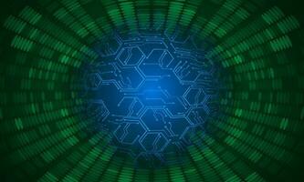 Modern Holographic Globe on Technology Background vector