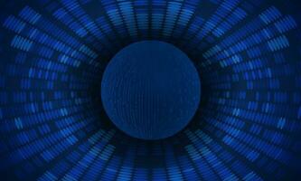 Modern Holographic Globe on Technology Background vector