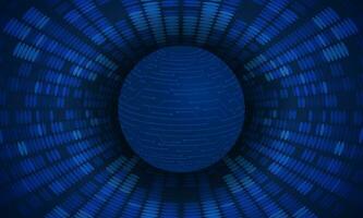 Modern Holographic Globe on Technology Background vector
