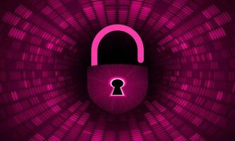 Modern Cybersecurity Technology Background with padlock vector