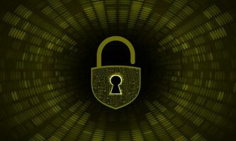 Modern Cybersecurity Technology Background with padlock vector