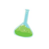 Beaker laboratory glassware school equipment cartoon vector illustration