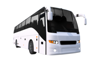 White Tour Bus PNG