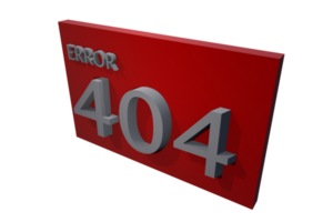 3d Error 404 Symbol png