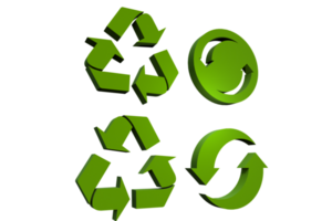 3D Recycling Icons png