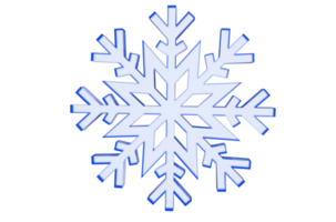 Icy Snowflake 3D png