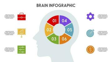 Vector human head and other elements for infographics