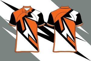 Fabric textile design for Sports t-shirts, soccer jerseys for soccer clubs. uniform front and back. vector