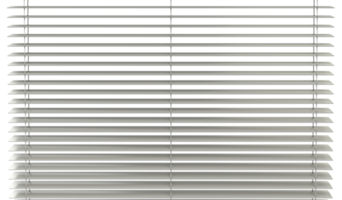 White Slats Window Blinds PNG 3D Illustration